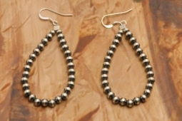 Sterling Silver Navajo Pearl Dangle Earrings